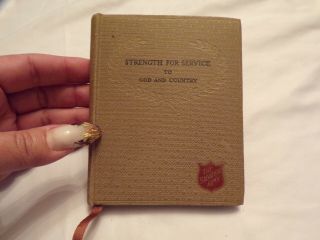 Vtg 1942 The Salvation Army Strength For Service To God & Country