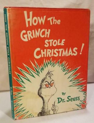 Dr.  Seuss How The Grinch Stole Christmas 1957 Early Printing W/dj Suess