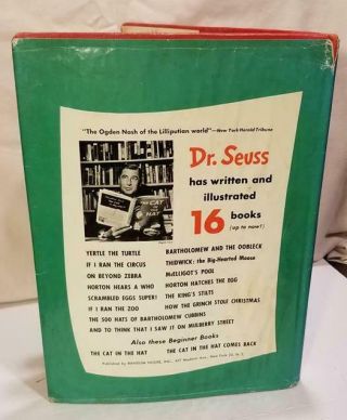 Dr.  Seuss HOW THE GRINCH STOLE CHRISTMAS 1957 early printing w/DJ Suess 2