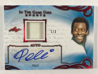 Pele Auto 2019 Leaf In The Game Sports Jersey Autograph 1/3