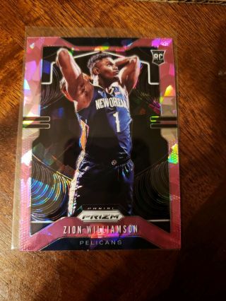 2019 - 20 Prizm Nba Zion Williamson Rc Pink Ice Parallel Pelicans Well Centered
