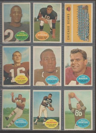 1960 Topps Football Complete Set (132) Ex Ex,  Jim Brown Johnny Unitas Bart Starr 3