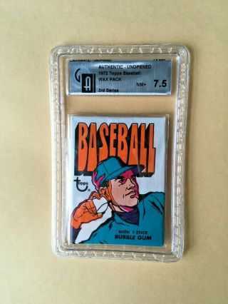 1972 Topps Baseball Wax Pack Authentic Gai 7.  5 Series 3