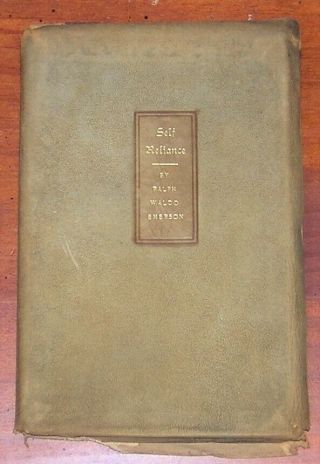 Self Reliance Ralph Waldo Emerson 1902 Roycroft - Roycrofters Suede Leather Book