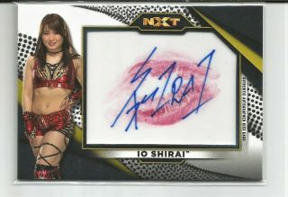 Io Shirai 2019 Topps Wwe Nxt Autograph Kiss Card 9/25