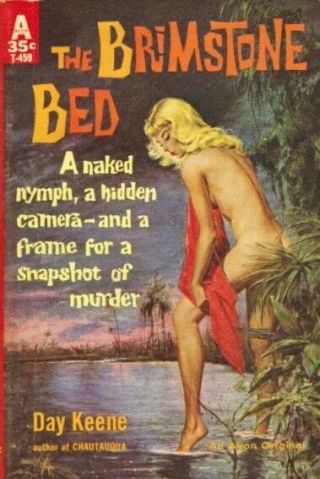 Vintage Paperback Avon T - 459 The Brimstone Bed By Day Keene 1960 Gga Vg