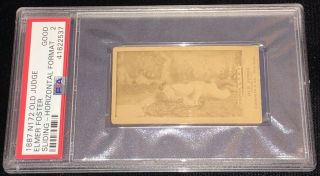 1887 N172 Elmer Foster York Horizontal Old Judge Tobacco Baseball Card Psa 2