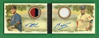 2019 Topps Allen & Ginter Pedroia Devers Dual Auto Jersey Patch Book 6/10