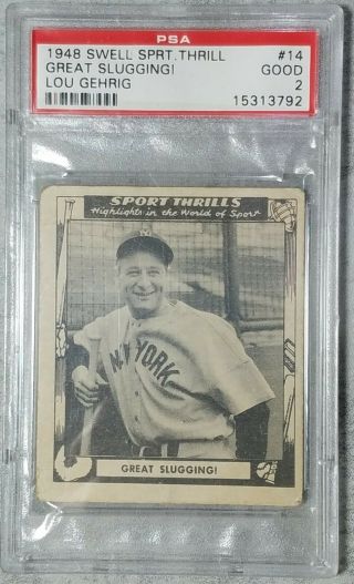 Lou Gehrig 1948 Swell Sport Thrills Psa 2 Yankees Legend