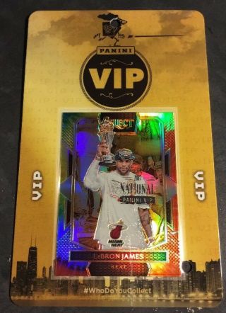 2017 Panini Vip Party Badge Lebron James Cleveland Cavaliers 1/1 1 Of 1