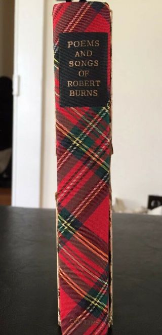 Poems And Songs Of Robert Burns 1955 Silk Tartan Cover And Slip Case