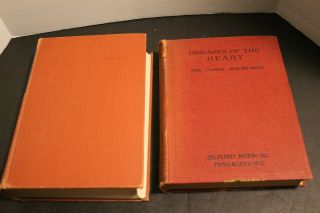 Vintage 2 Medical Books On Diseases Of The Heart (1921 & 1956) James Mackenzie