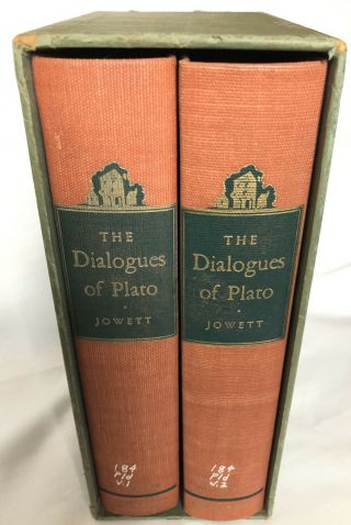 Vintage The Dialogues Of Plato 2 Book Set In Slipcase 1937 Jowett