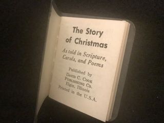 Vintage Miniature Book The Story Of Christmas David Cook Publishing Usa Jesus