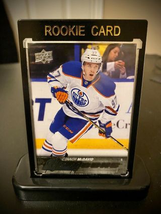 Connor Mcdavid Young Guns Rookie W/ One - Touch Case & Stand.  Sharp Corners