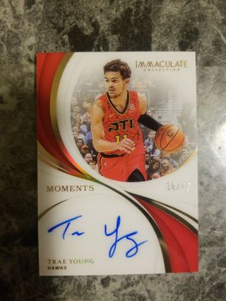 2018 Immaculate Trae Young Immaculate Moments Auto 38/49