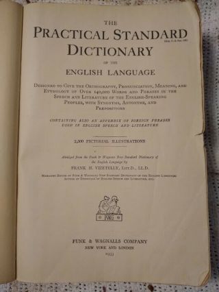 Funk and Wagnall ' s Practical Standard Dictionary 1922 - 31 2