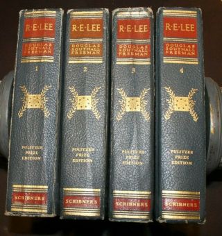 R.  E.  Lee: A Biography By Douglas Southall Freeman Pulitzer Edition 1936 4 Vols.