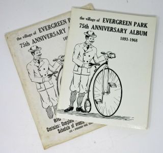 Evergreen Park,  Illinois,  Cook County Scarce 75th Anniversary History Book,  1968