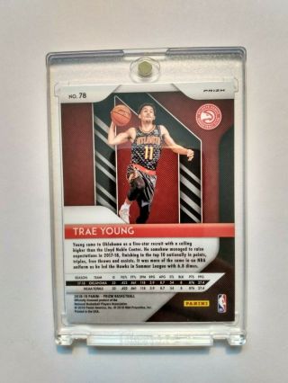 2018 - 19 Panini Prizm TRAE YOUNG Rookie Silver SP Star Rookie HAWKS 78 2