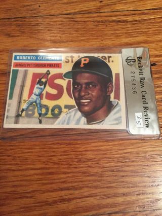 Roberto Clemente - 1956 Topps 33 - Bgs Raw Card Review 3.  5 Pirates Hof