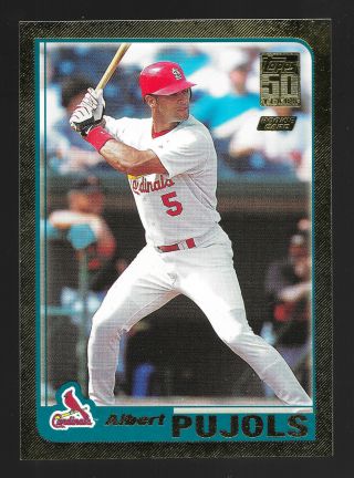 2001 Topps Traded Gold T247 Albert Pujols Cardinals Rc Rookie Hof Limited /2001