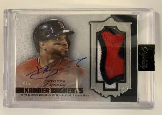 2019 Topps Dynasty Xander Bogaerts Autograph Game Patch 4/5 Boston Red Sox
