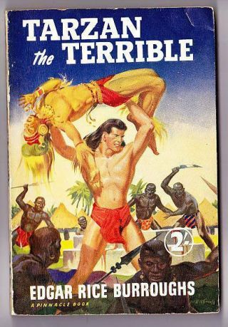 Uk Digest Tarzan The Terrible By Edgar Rice Burroughs (1950s,  Pinnacle)