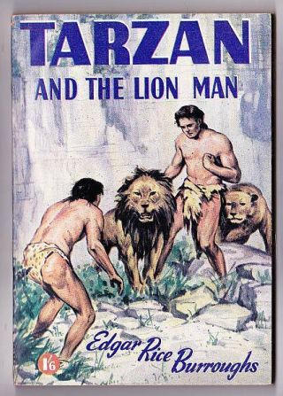 Uk Digest Tarzan And The Lion Man By Edgar Rice Burroughs (1950s W.  H.  Allen)
