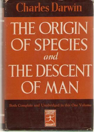 Origin Of Species And The Descent Of Man By Charles Darwin Modern Library Giant