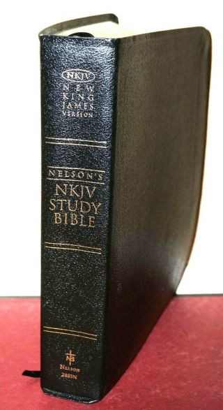 Nkjv - The Nelson Study Bible 2885n Black Bonded Leather