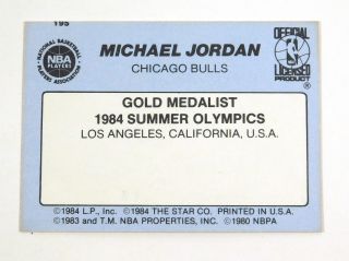 1984 - 85 Star Michael Jordan Olympic 195 2