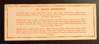 1951 Topps Team Card St Louis Cardinals Undated Stan Musial 2