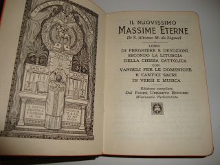 il nuovissimo massime eterne Catholic Italian prayerbook Alphonsus Liguori 3