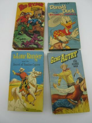 Vintage 1949,  1950 Gene Autry,  The Lone Ranger,  Donald Duck,  Red Ryder Mini Books