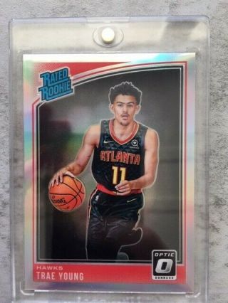 2018 - 19 Trae Young Donruss Optic Holo Rc Rookie