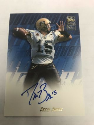 2001 Topps Certified Autograph Issue Drew Brees