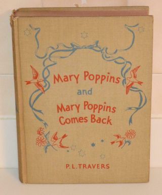 Vintage Mary Poppins And Mary Poppins Comes Back Travers 1939 Reprint Nr
