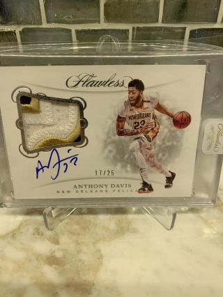 2018 - 19 Flawless Anthony Davis Patch Auto 17/25 Pelicans Lakers