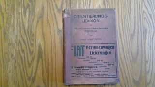 Antique 1927 Czech Republic Business Commercial Directory Yellow Pages Rare