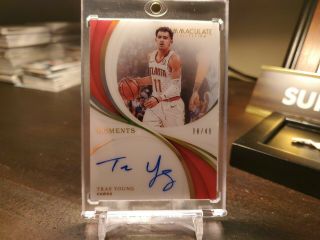 Trae Young Immaculate Moments Auto 08/49