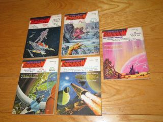 5 Worlds Of Tomorrow Science Fiction Pulp Magazines 1964 Philip Dick Macapp,