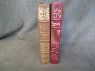 Easton Press Leather Bound Books (2) Charles Dickens Stories And Ivanhoe Ch20