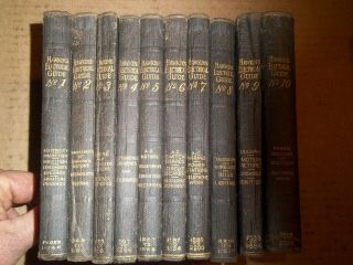 Vintage Hawkins Electrical Guide Set,  Volumes 1 Thru 10 - Copyright 1917