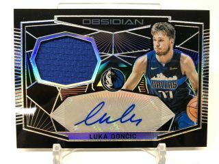 2018 - 19 Obsidian Luka Doncic Rookie Jersey Auto 33/50