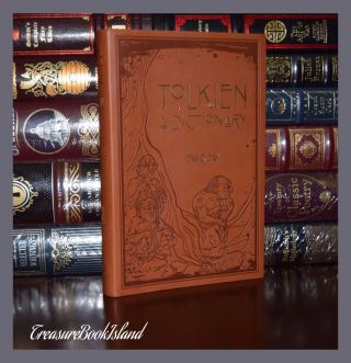 A Dictionary Of Tolkien By David Day Lord Rings Hobbit Deluxe Soft Leather Feel