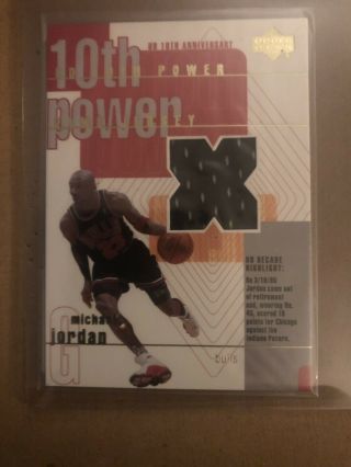 2001 - 02 Upper Deck 10th Power Game Jersey Mj - X Michael Jordan.  Game Jersey