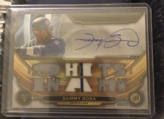 2019 Topps Triple Threads Sammy Sosa Game - Jersey Auto /18 Chicago Cubs 