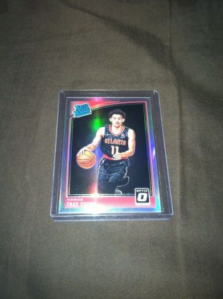 2018 - 19 Optic Trae Young Rc Rookie Holo Prizm Refractor Hawks Rare