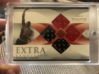 Michael Jordan Upper Deck Extra Exquisite Jersey Card